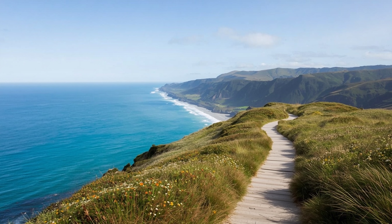 Freshsieveherb guided coastal walking route in New Zealand